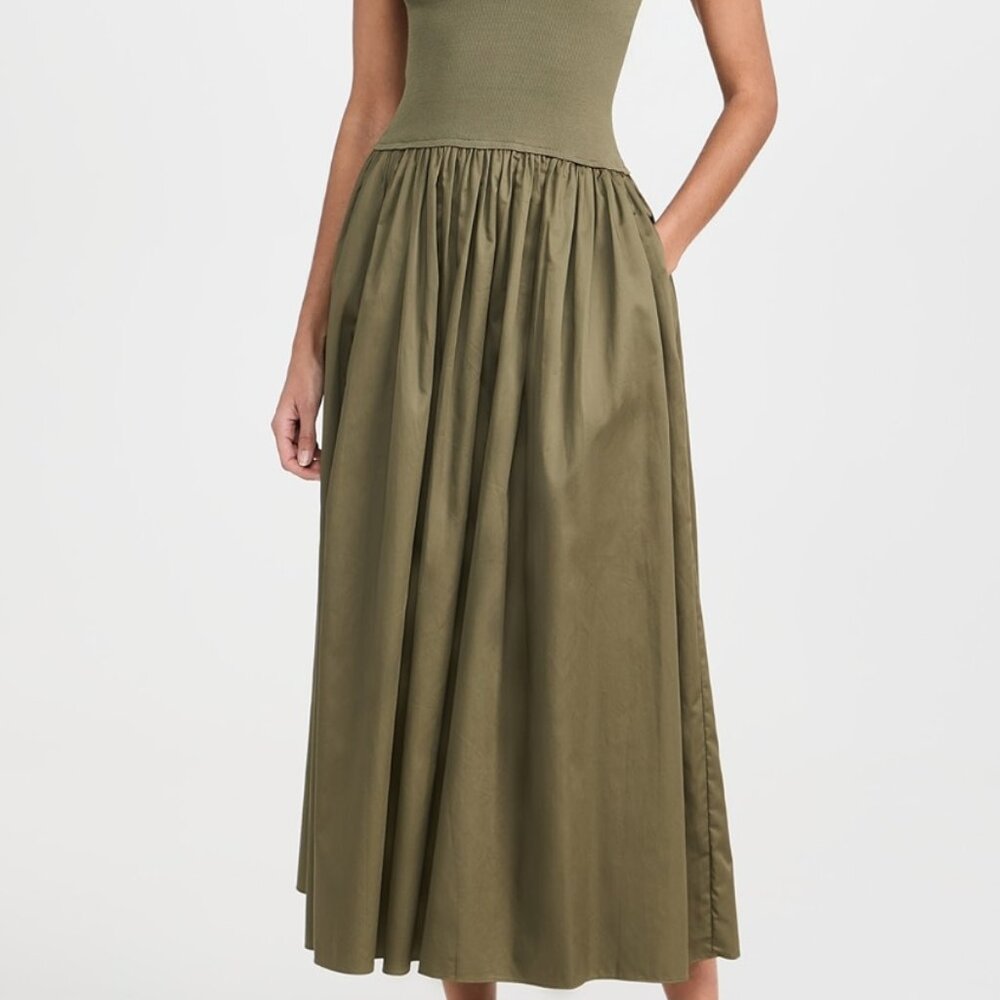 La Ligne Knit Combo Dress with Poplin Skirt - Picture 3 of 8